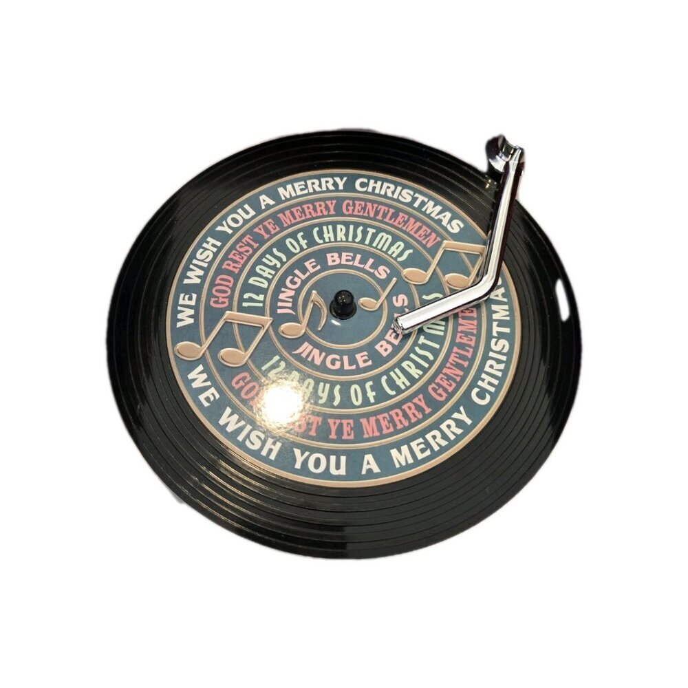 New Retro Tabletop Classic Song Musical Vintage Record Player Christmas Decor - Picture 4 of 4
